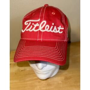 Titleist Pro V1 Footjoy SnapBack Adjustable Golf Hat One Size Red